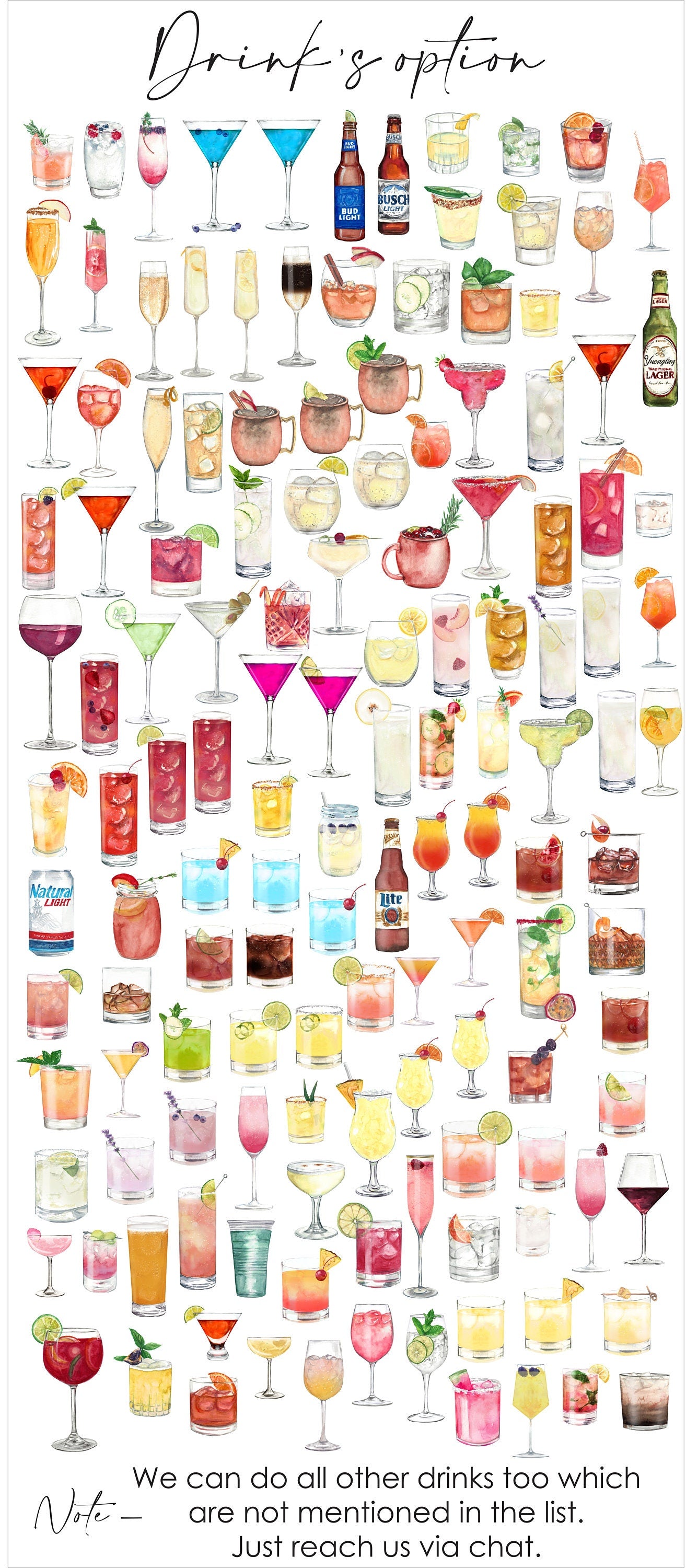 Dog Signature Drink Sign, Wedding Drinks Menu