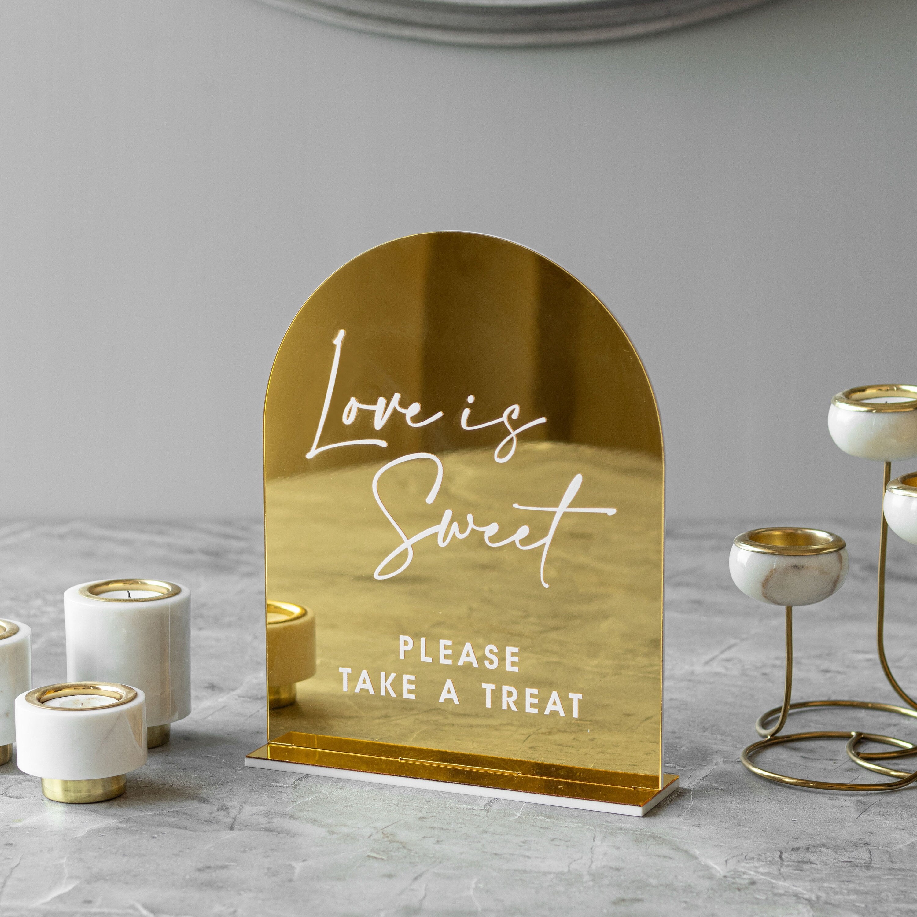 Set Of 4 Small Wedding Signs