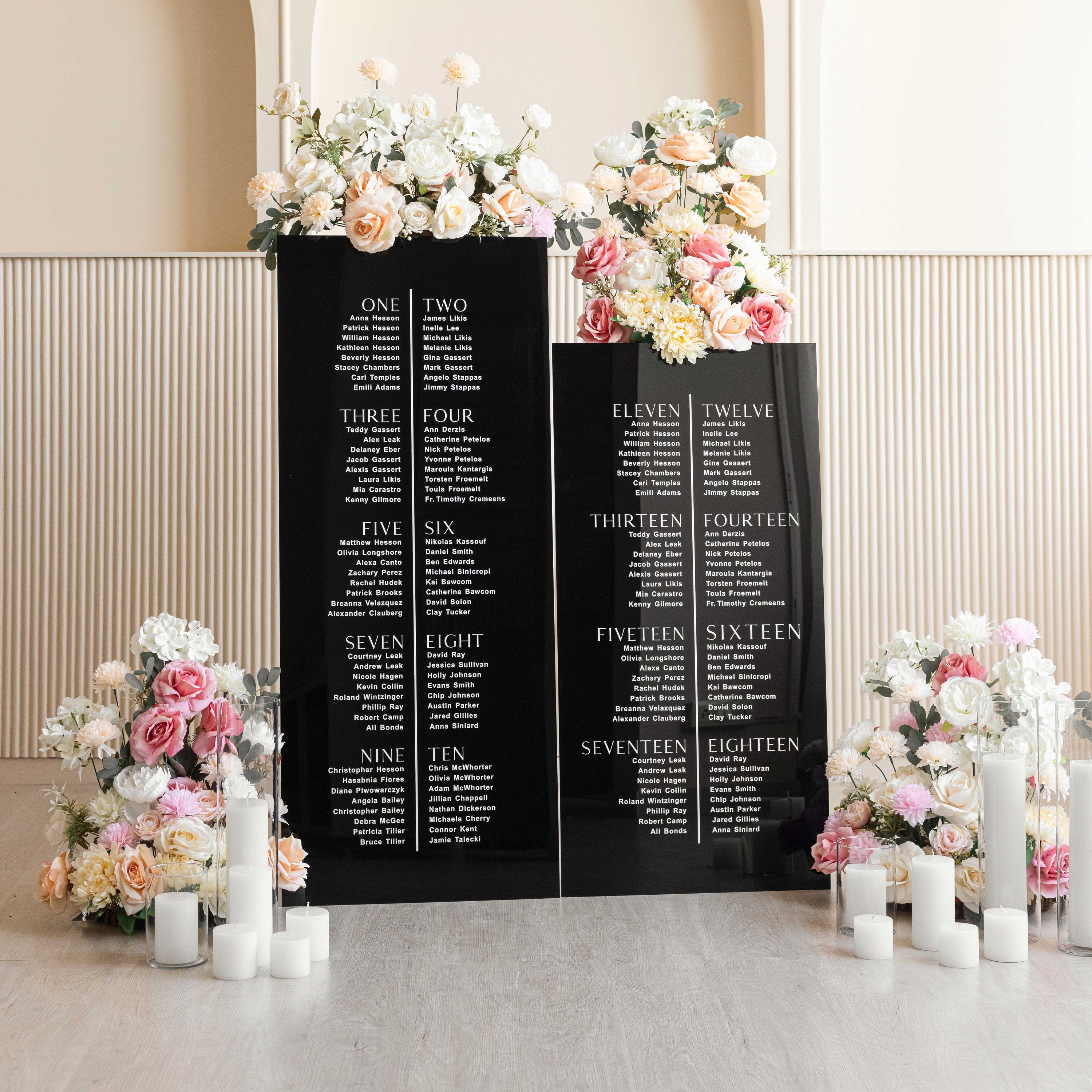 Wedding Signs Bundle - Black Seating Chart - Set of Three