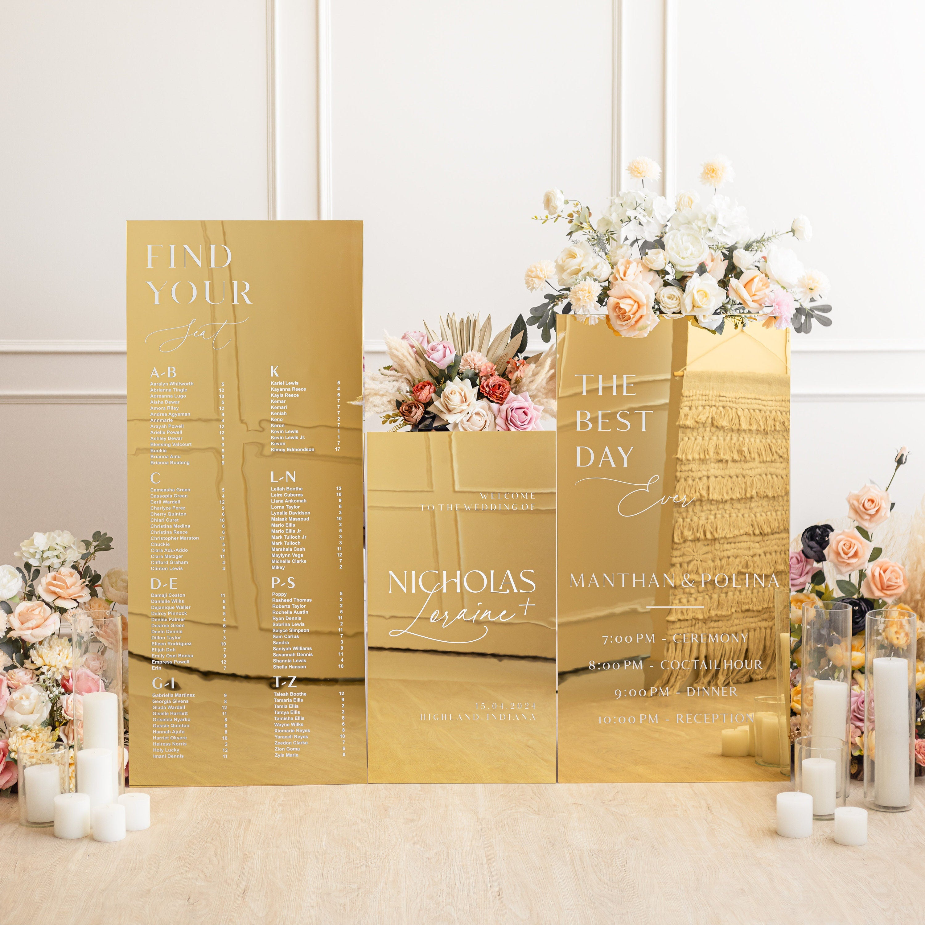Wedding Signs Bundle  Set of Three - Wedding Seating Plan