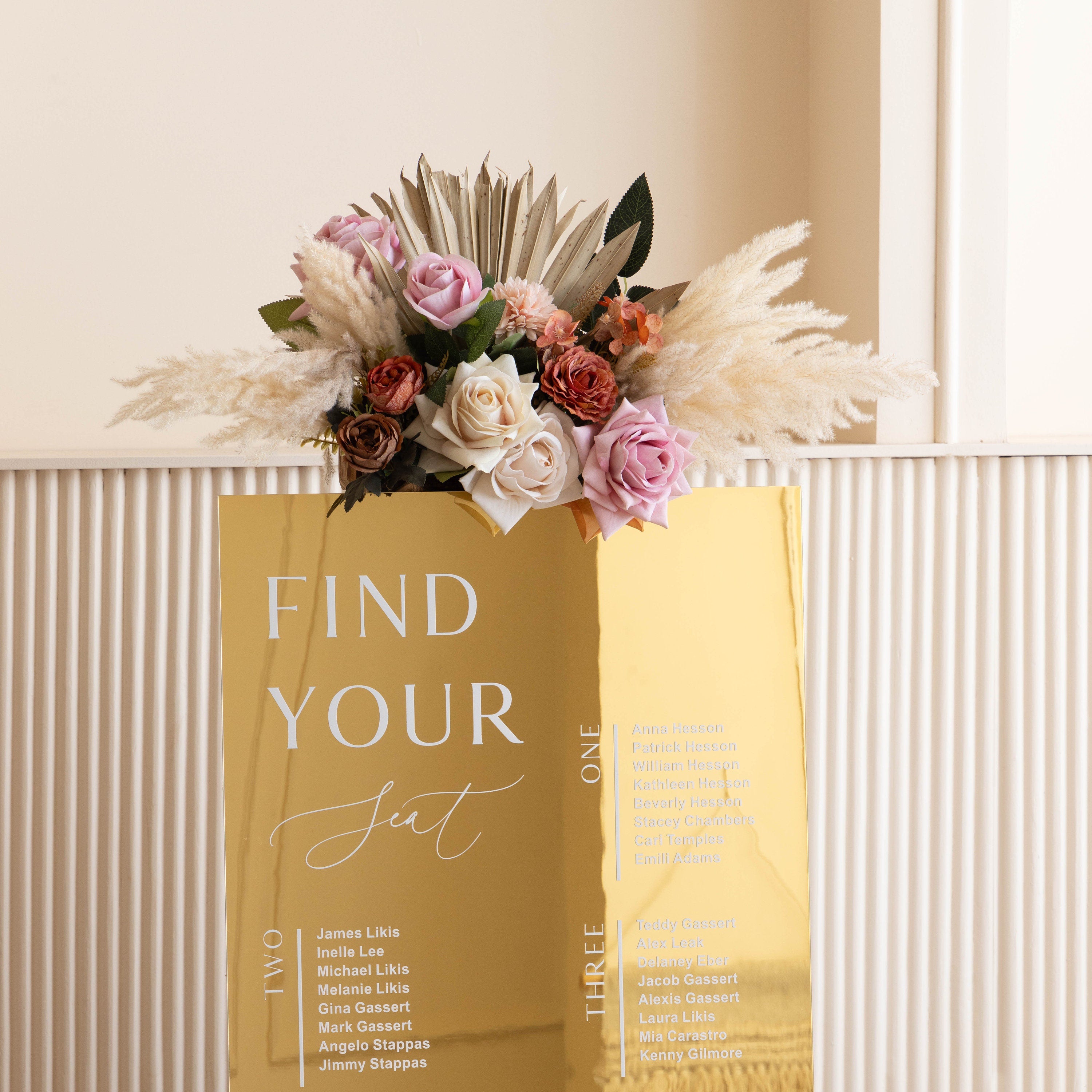 Wedding Signs Bundle - Acrylic Seating Chart - Monogram Welcome Sign -Set of Three