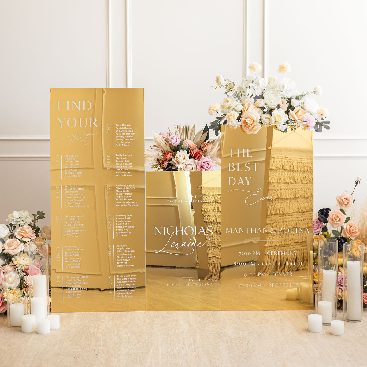 Wedding Signs Bundle  Set of Three - Wedding Seating Plan
