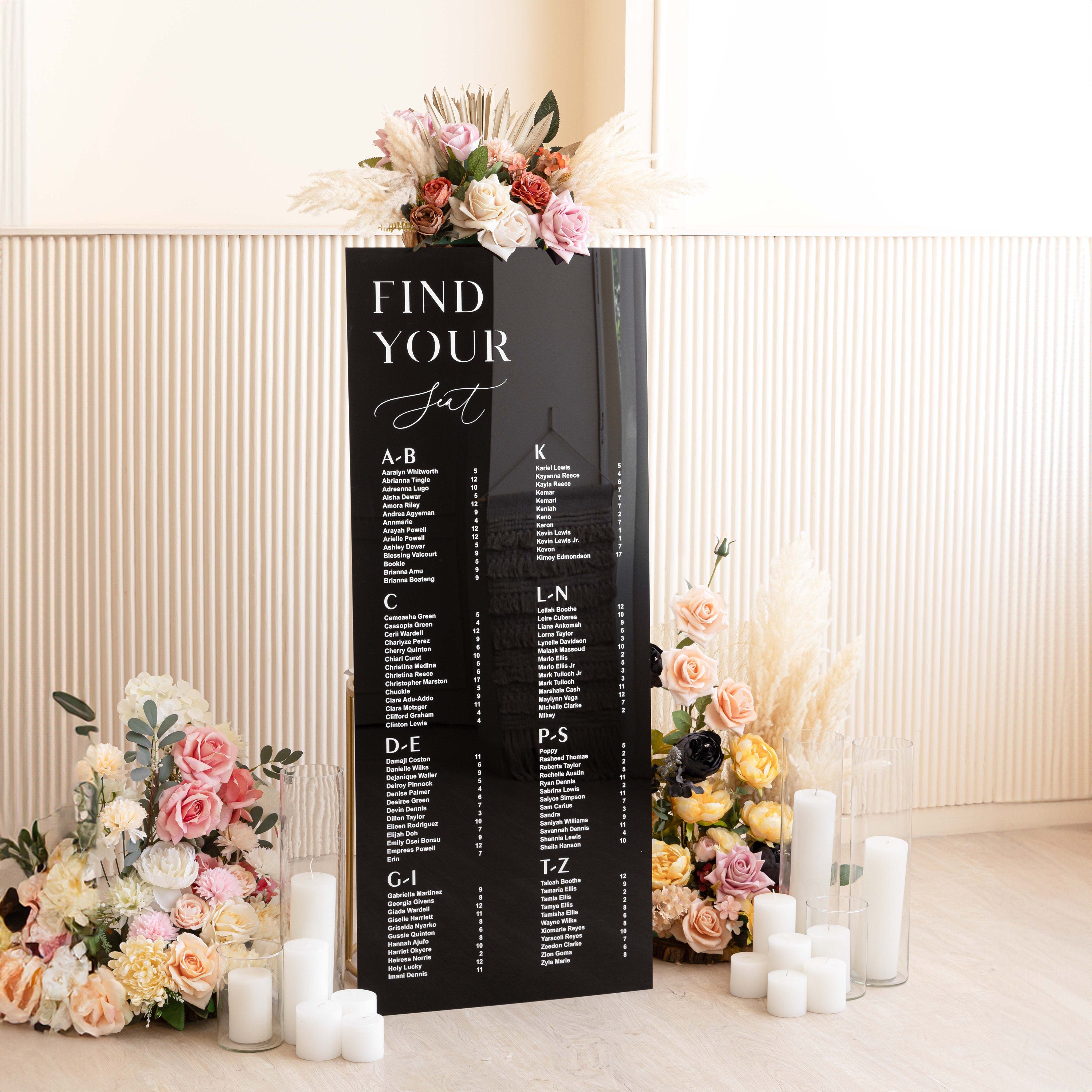 Wedding Seating Chart -RR