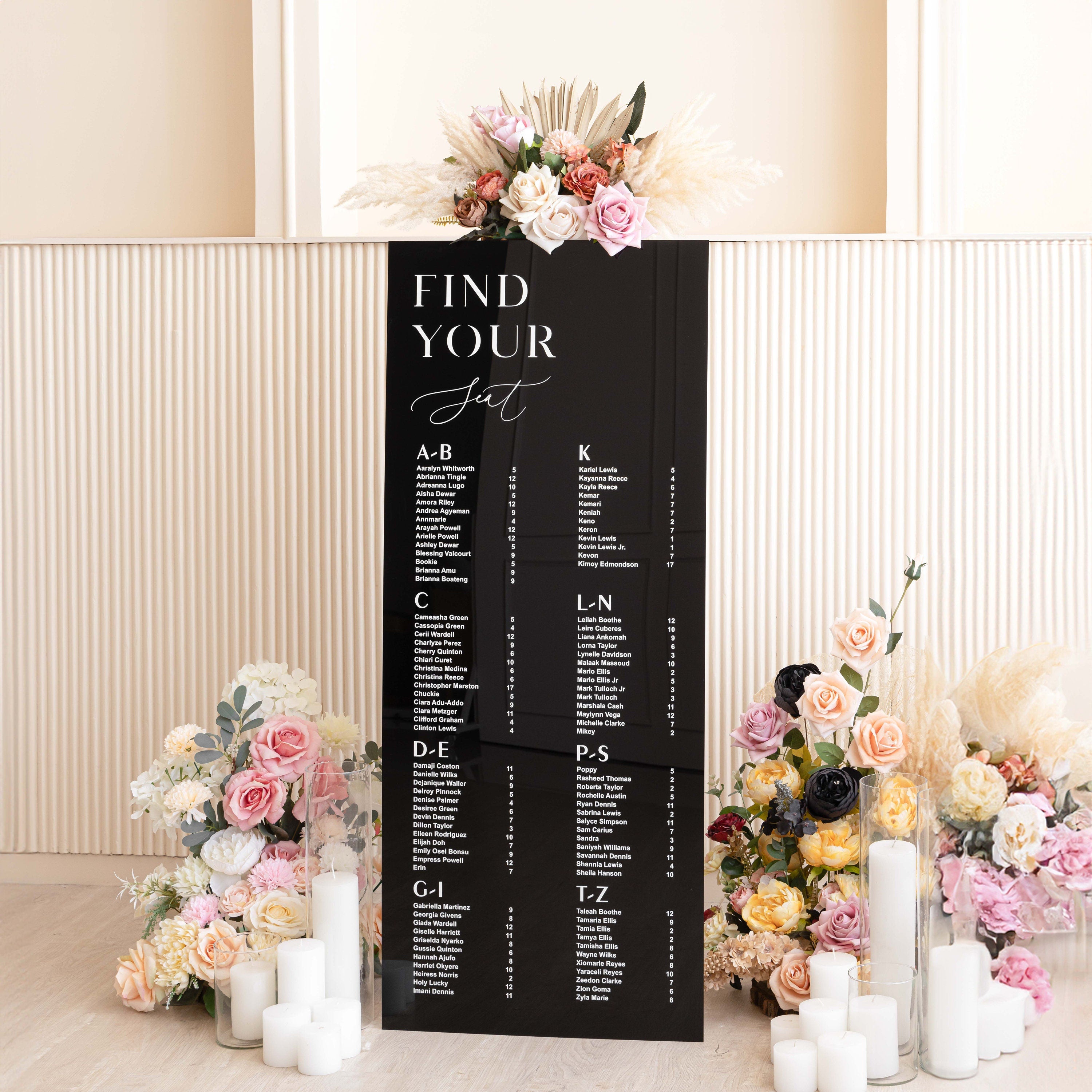 Wedding Seating Chart -RR