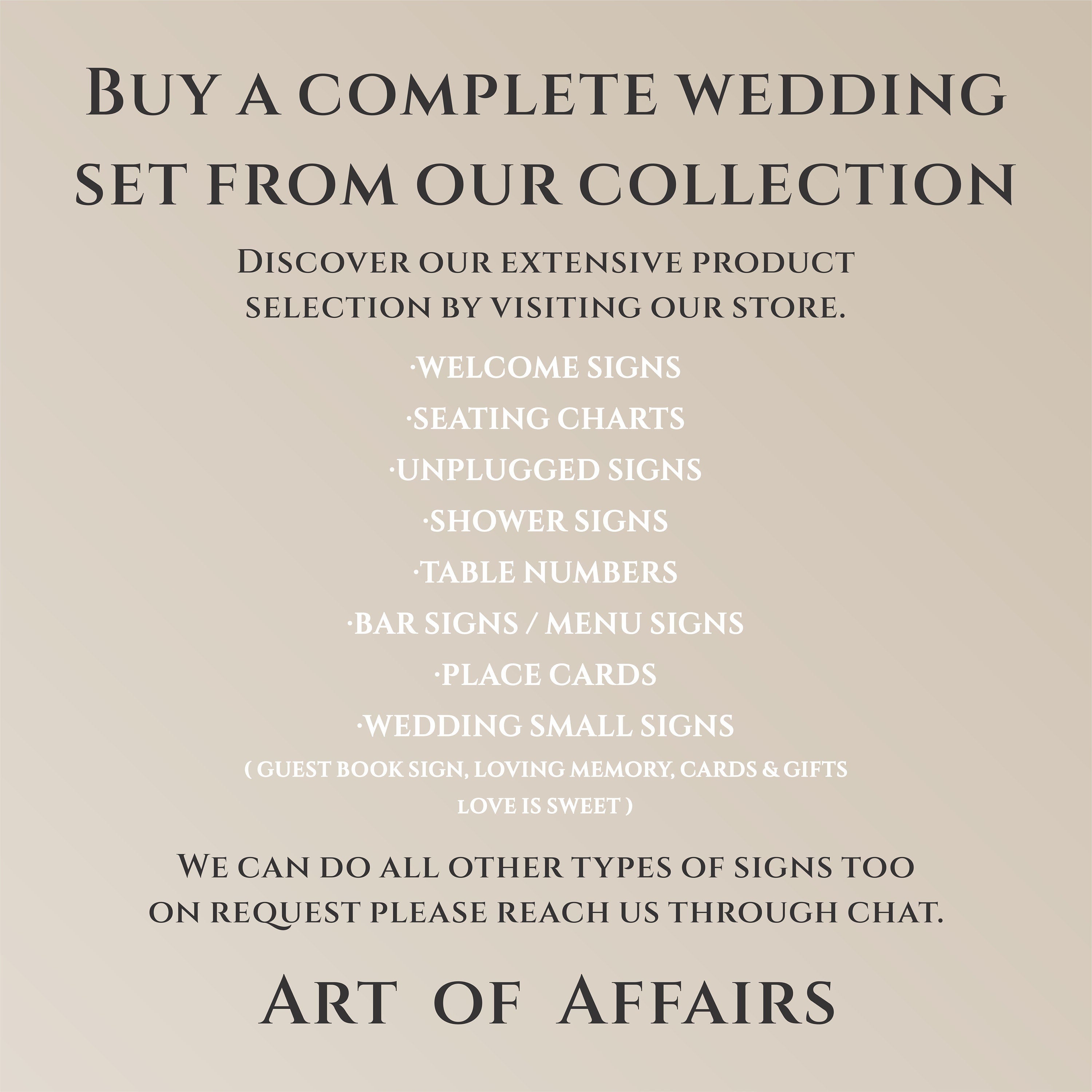Wedding Signs Bundle - Seating Chart