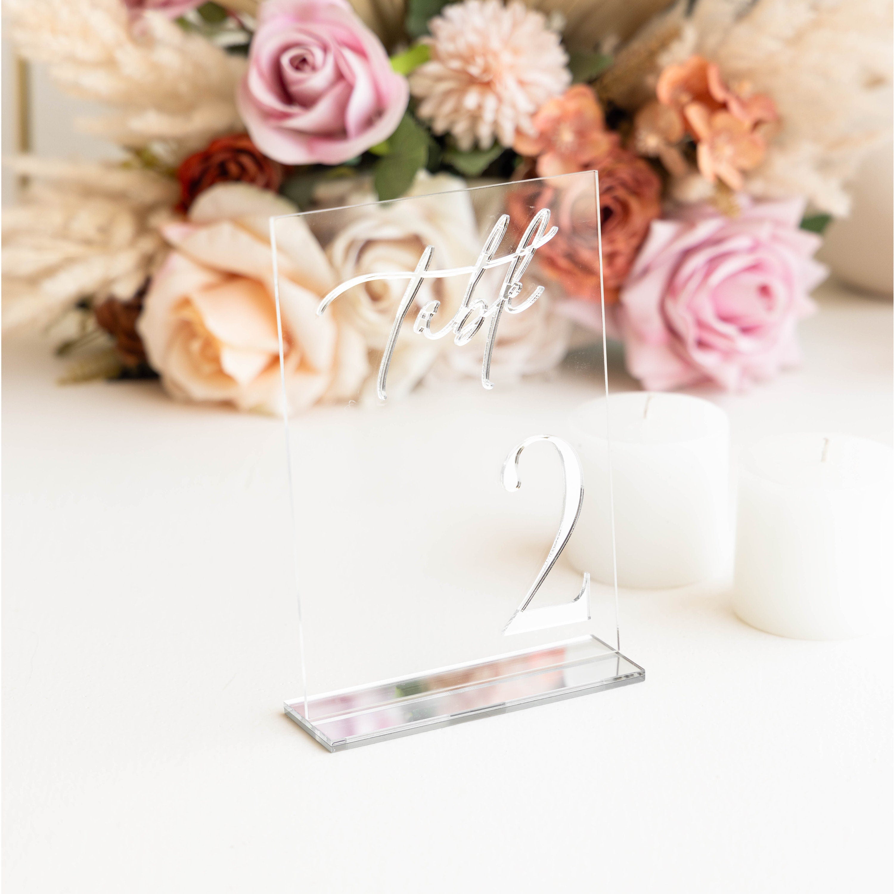 Black 3D Table Numbers