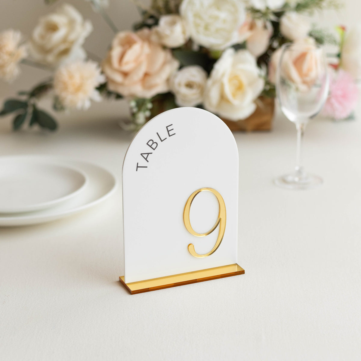 Acrylic 3D Mirror gold Table Numbers