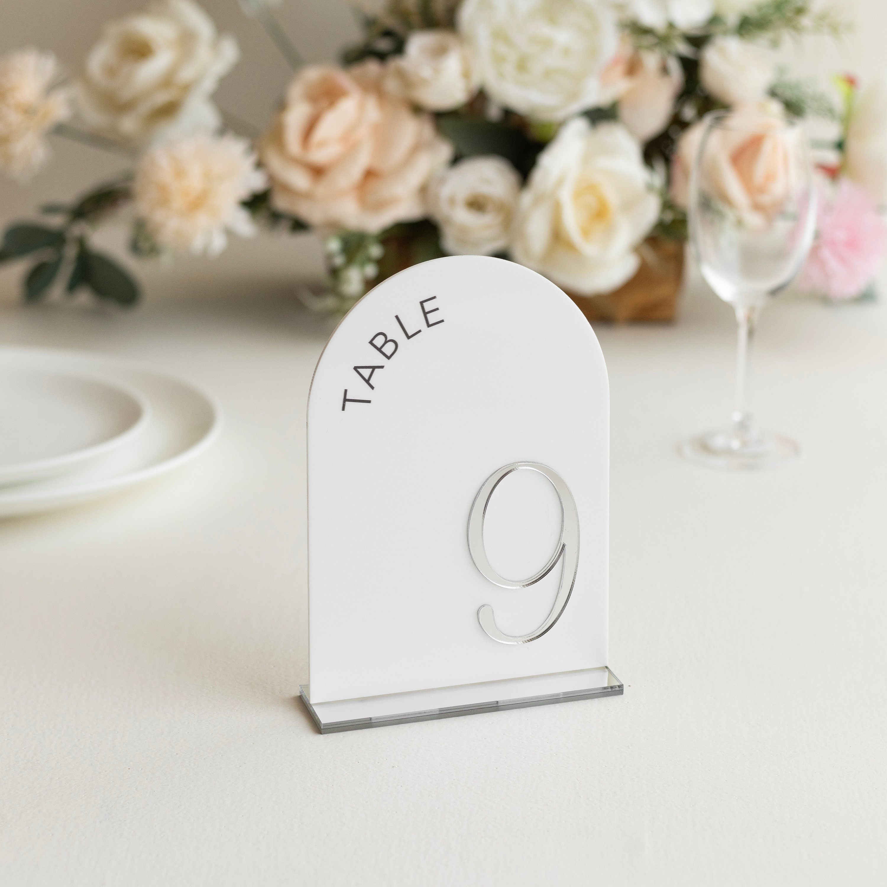 Acrylic 3D Mirror gold Table Numbers