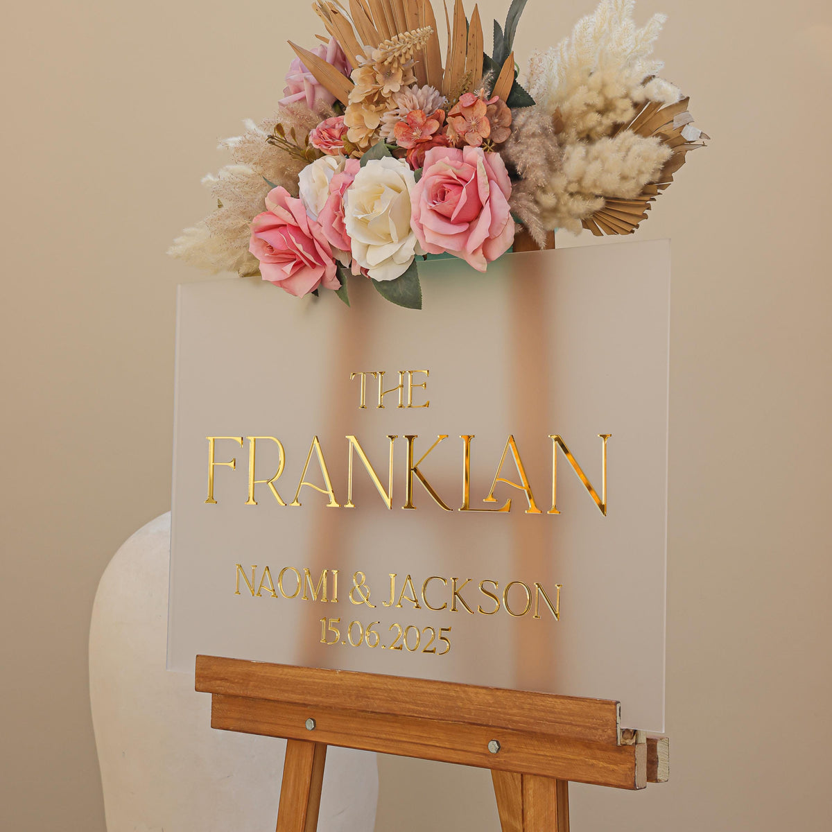 Personalized Gold Welcome Sign