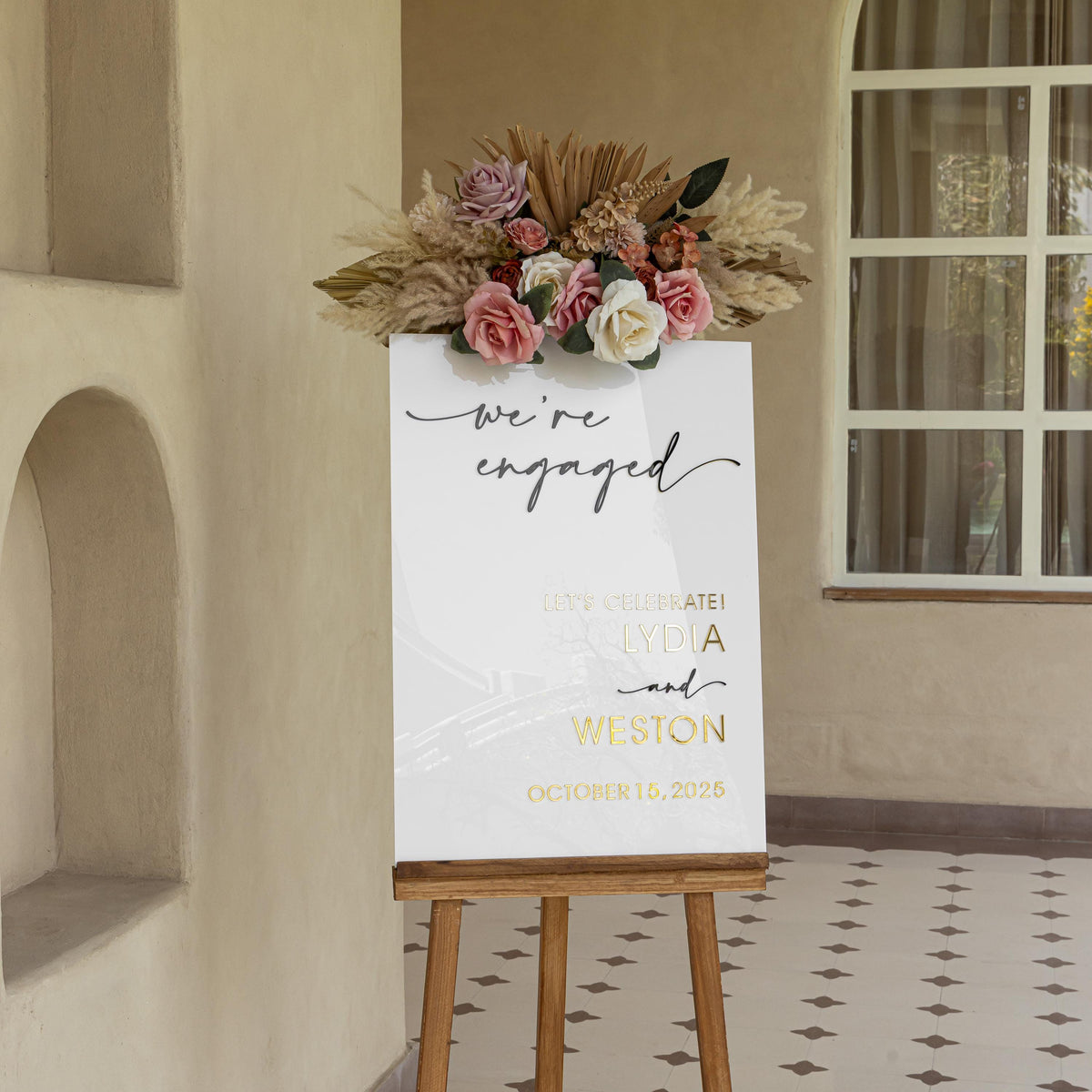 Engagement welcome sign