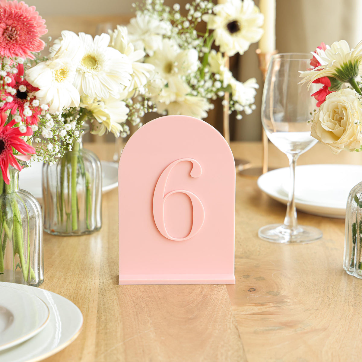 Wedding Arch Acrylic Table Numbers, Modern Wedding Table Numbers, Reception Table Numbers, Elegant Wedding Signage (5x7 inches)