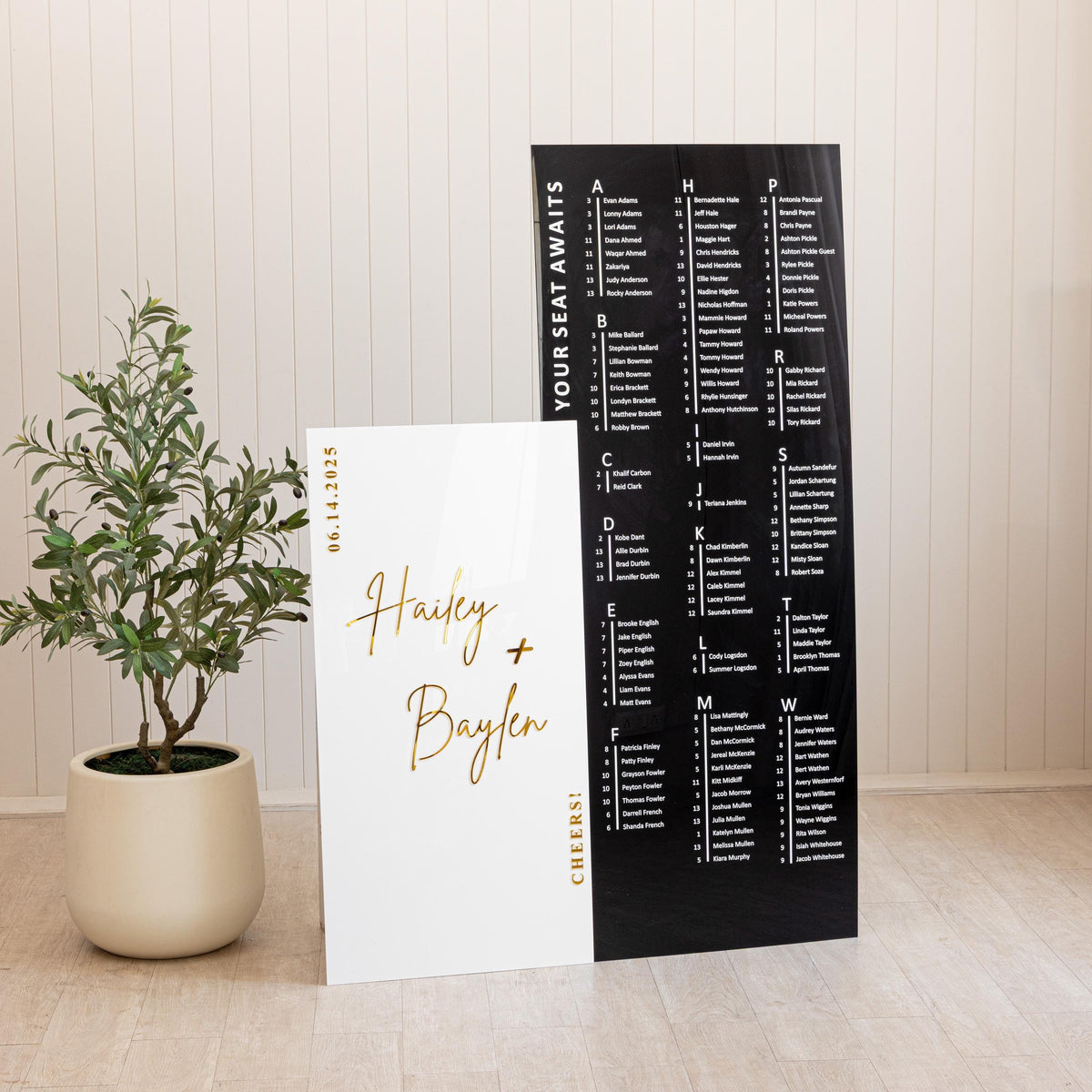 Wedding Seating Chart & Welcome Sign Combo