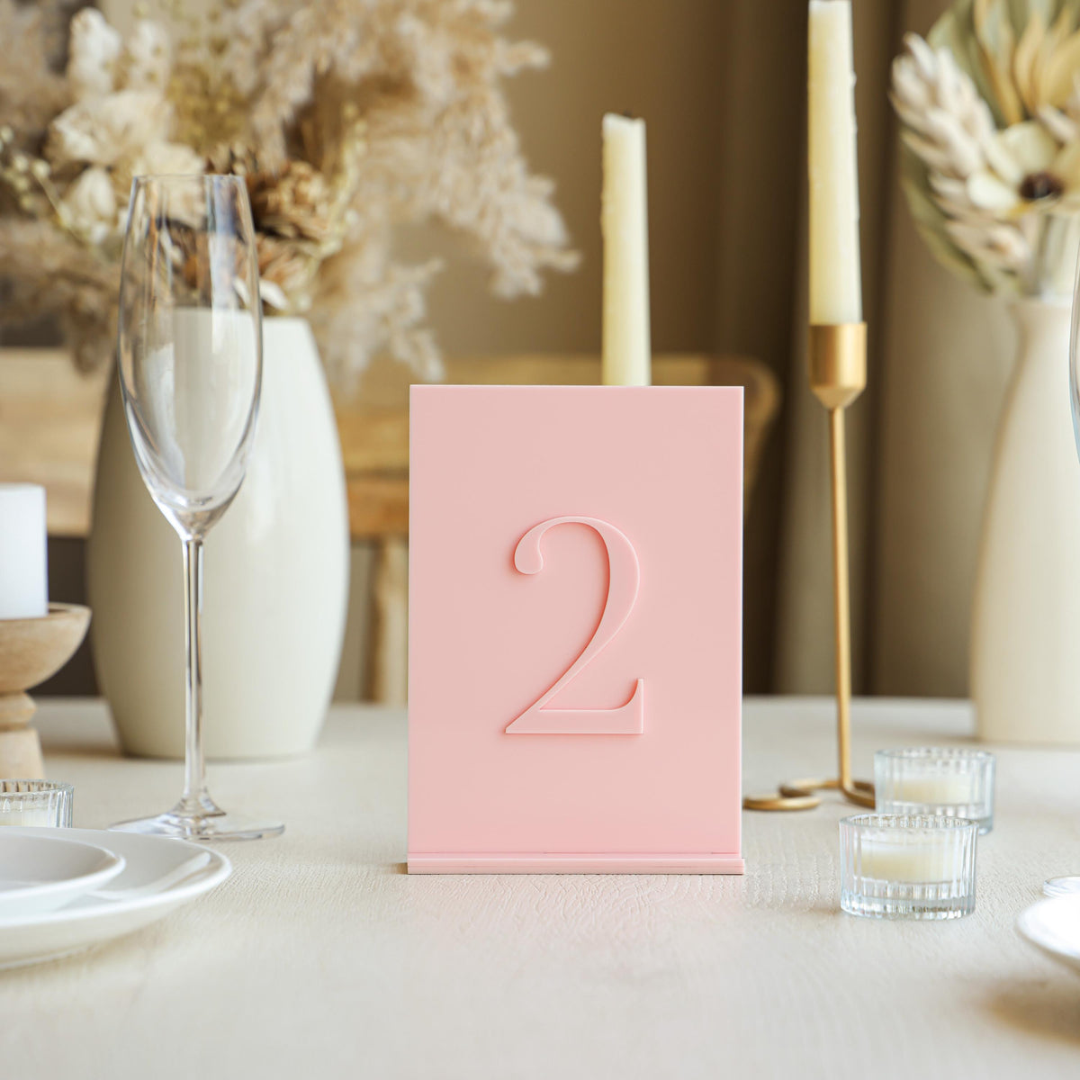 Acrylic Table Numbers with 3D Letters